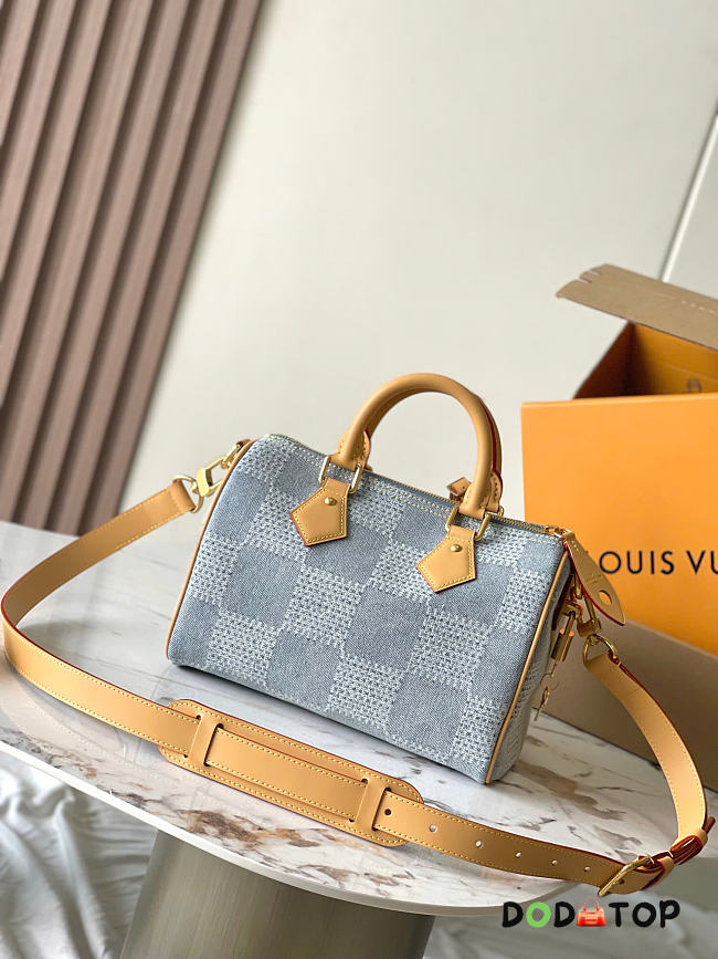 Louis Vuitton Speedy 25 Handbag M40700 Blue Size 25 x 19 x 15 cm - 1