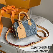 Louis Vuitton Speedy Handbag M40700 Blue Size 18x12x10CM - 1