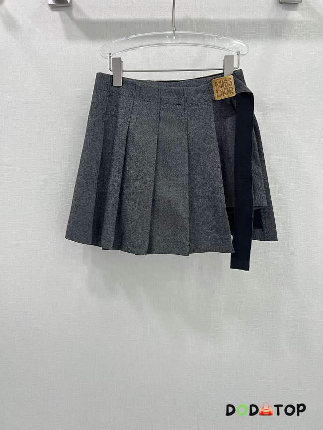 Dior gray Pleated skirt women  - 1