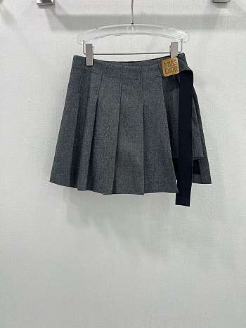 Dior gray Pleated skirt women 