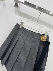 Dior gray Pleated skirt women  - 2