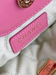 Chanel Beige/Pink Raffia Crochet Mixed Fibers Shopping Tote Bag size 20x36x12cm - 3