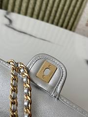 Chanel flap bag silver size 20cm - 6