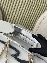 Chanel flap bag silver size 20cm - 5