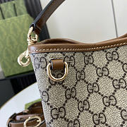 Gucci GG Emblem Mini Shoulder Bag Brown Size 20.5x18x11.5cm - 4