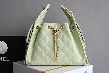 Chanel hobo bag green pastel color size 30cm
