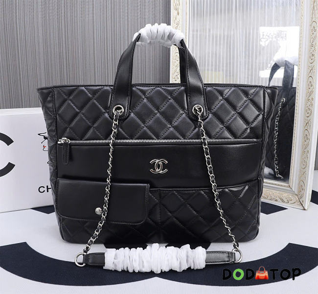 Chanel shopping bag black size 37×36×8cm - 1