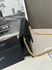 YSL Woc Small Envelope Bag Black Gold Hardware Size 19 x 11.5 x 4 cm - 6