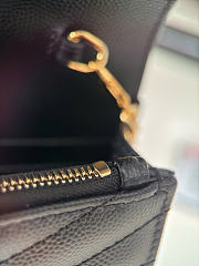 YSL Woc Small Envelope Bag Black Gold Hardware Size 19 x 11.5 x 4 cm - 5
