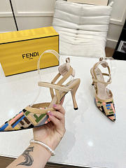Fendi Colibrì Lite Mid-heel shoes with multi-colored mesh back slingback - 5