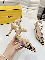 Fendi Colibrì Lite Mid-heel shoes with multi-colored mesh back slingback - 3