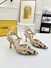 Fendi Colibrì Lite Mid-heel shoes with multi-colored mesh back slingback - 2