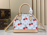 Louis Vuitton x Takashi Murakami Cherry Alma BB White Monogram size 23.5x17.5x11.5cm - 4