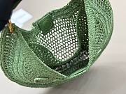 Chole Summer Banana hobo bag in raffia green size 36x21.5x2cm - 2