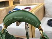 Chole Summer Banana hobo bag in raffia green size 36x21.5x2cm - 3