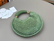 Chole Summer Banana hobo bag in raffia green size 36x21.5x2cm - 4
