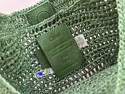 Chole Summer Banana hobo bag in raffia green size 36x21.5x2cm - 5