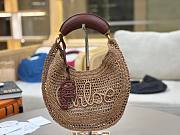 Chole Summer Banana hobo bag in raffia brown size 36x21.5x2cm - 1