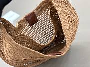 Chole Summer Banana hobo bag in raffia brown size 36x21.5x2cm - 6