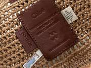 Chole Summer Banana hobo bag in raffia brown size 36x21.5x2cm - 5
