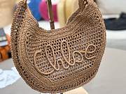 Chole Summer Banana hobo bag in raffia brown size 36x21.5x2cm - 2