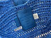 Chole Summer Banana hobo bag in raffia blue size 36x21.5x2cm - 2