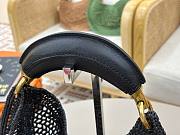 Chole Summer Banana hobo bag in raffia black size 36x21.5x2cm - 5
