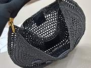 Chole Summer Banana hobo bag in raffia black size 36x21.5x2cm - 4