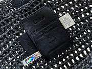 Chole Summer Banana hobo bag in raffia black size 36x21.5x2cm - 3