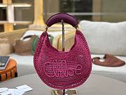 Chole Summer Banana hobo bag in raffia pink size 36x21.5x2cm - 1
