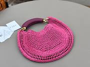 Chole Summer Banana hobo bag in raffia pink size 36x21.5x2cm - 6