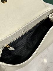 Prada small leather shoulder bag white 26x14x9.5cm - 6