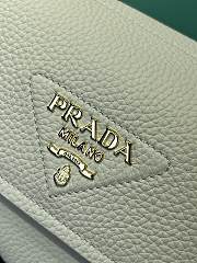 Prada small leather shoulder bag white 26x14x9.5cm - 4