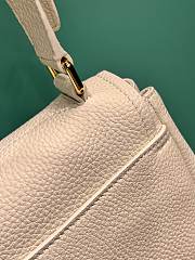 Prada small leather shoulder bag white 26x14x9.5cm - 5