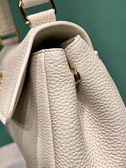 Prada small leather shoulder bag white 26x14x9.5cm - 3
