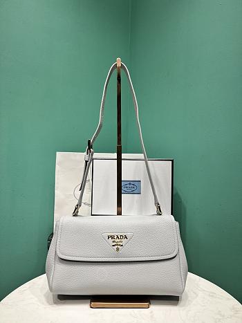 Prada small leather shoulder bag blue 26x14x9.5cm