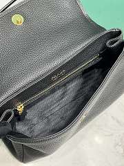 Prada small leather shoulder bag black 26x14x9.5cm  - 6