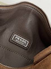 Prada Suede calfskin shoulder bag brown bag size 24x11x11cm - 2