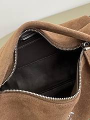 Prada Suede calfskin shoulder bag brown bag size 24x11x11cm - 3