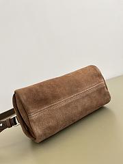 Prada Suede calfskin shoulder bag brown bag size 24x11x11cm - 4