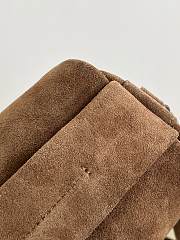 Prada Suede calfskin shoulder bag brown bag size 24x11x11cm - 5