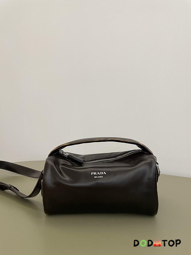 Prada Suede calfskin shoulder bag Dark brown  - 1