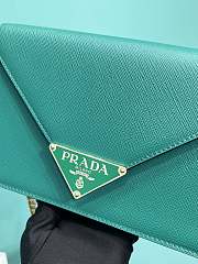 Prada Black Saffiano leather shoulder green bag size 21.5x14x4cm  - 4
