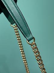Prada Black Saffiano leather shoulder green bag size 21.5x14x4cm  - 3