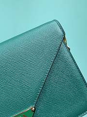 Prada Black Saffiano leather shoulder green bag size 21.5x14x4cm  - 2