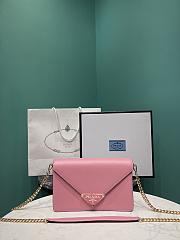 Prada Black Saffiano leather shoulder pink bag size 21.5x14x4cm - 1