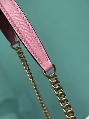 Prada Black Saffiano leather shoulder pink bag size 21.5x14x4cm - 2