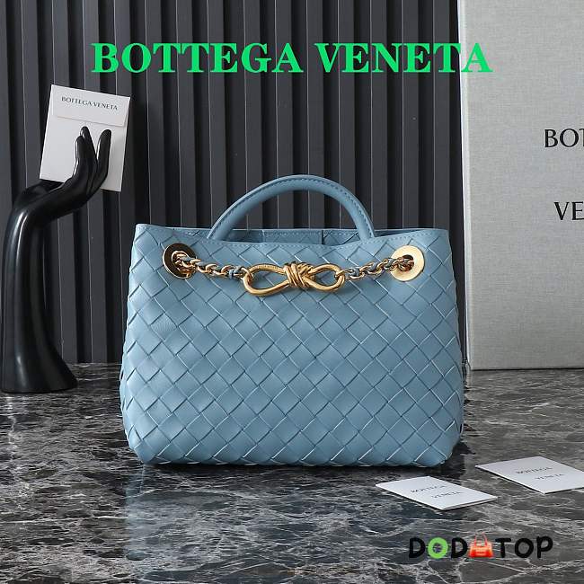 Bottega Veneta Small Andiamo blue bag size 19x25x10.5cm - 1
