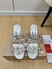 Christian Louboutin Just Jewel 85 embellished PVC mules - 1