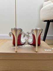 Christian Louboutin Just Jewel 85 embellished PVC mules - 3